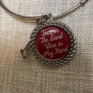 Sterling silver adjustable bracelet.